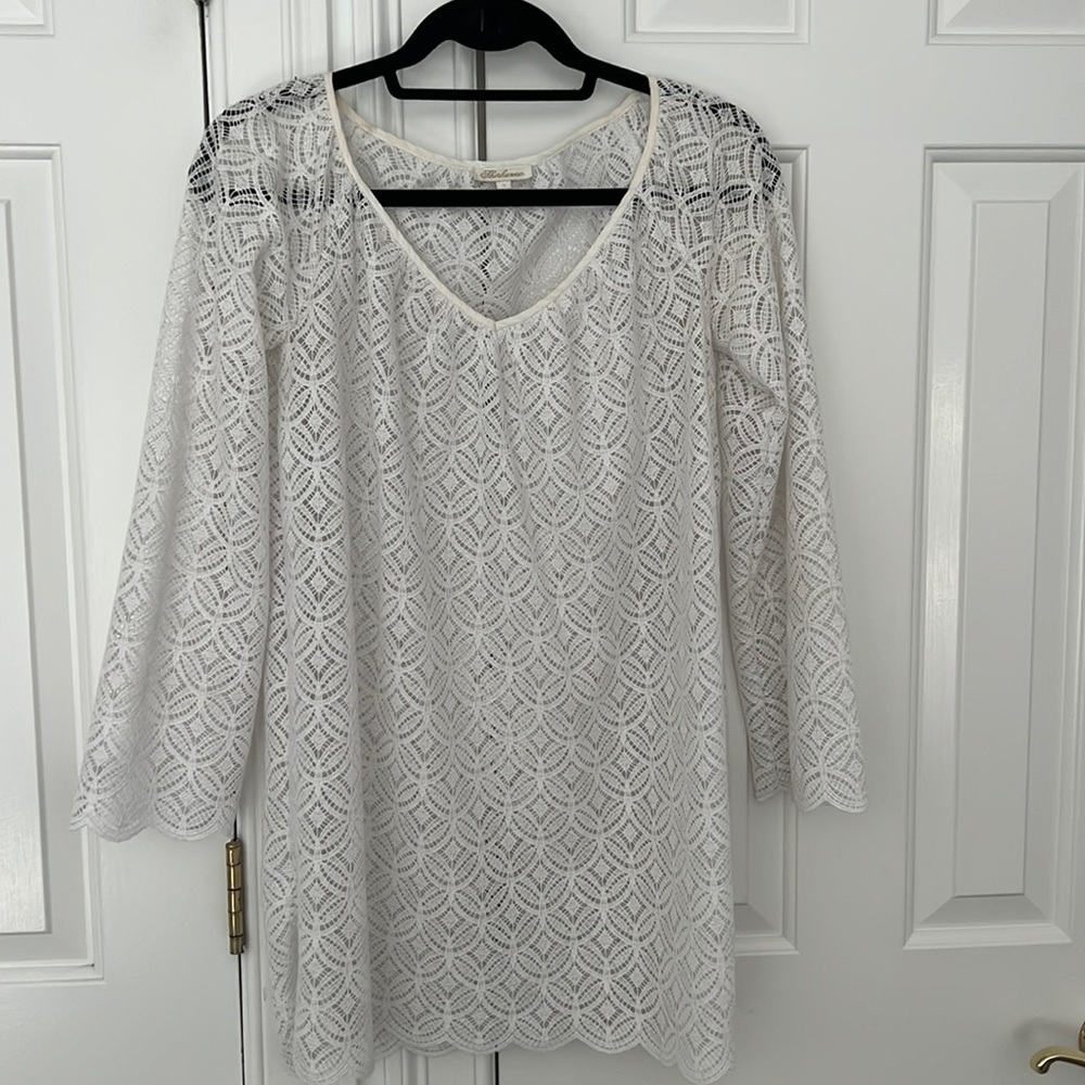 White lace coverup by Shoshanna